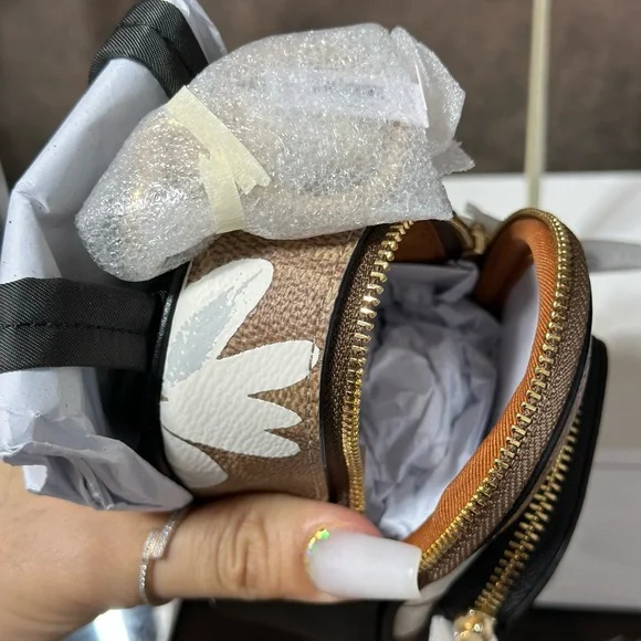 Coach Mini Court Backpack Bag Charm With Floral Print - Picture 6 of 6